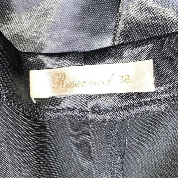 Reserved 38 black satin sleeveless knee length formal sheath dress size 8 - Picture 4 of 7